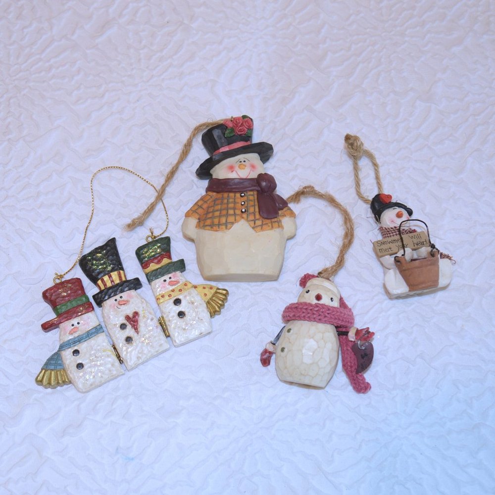 4/$20 Set of 4 Snowman Christmas Ornaments